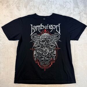 Lamb of God 2023 North America Tour Shirt Large Black Graphic Metal Band Tee